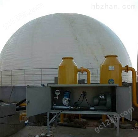 双膜气柜沼气储存设备储气柜厂家安装示意图