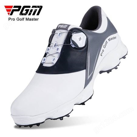 PGM头层牛皮 高尔夫球鞋男士golf防水鞋子旋转鞋带活动钉鞋